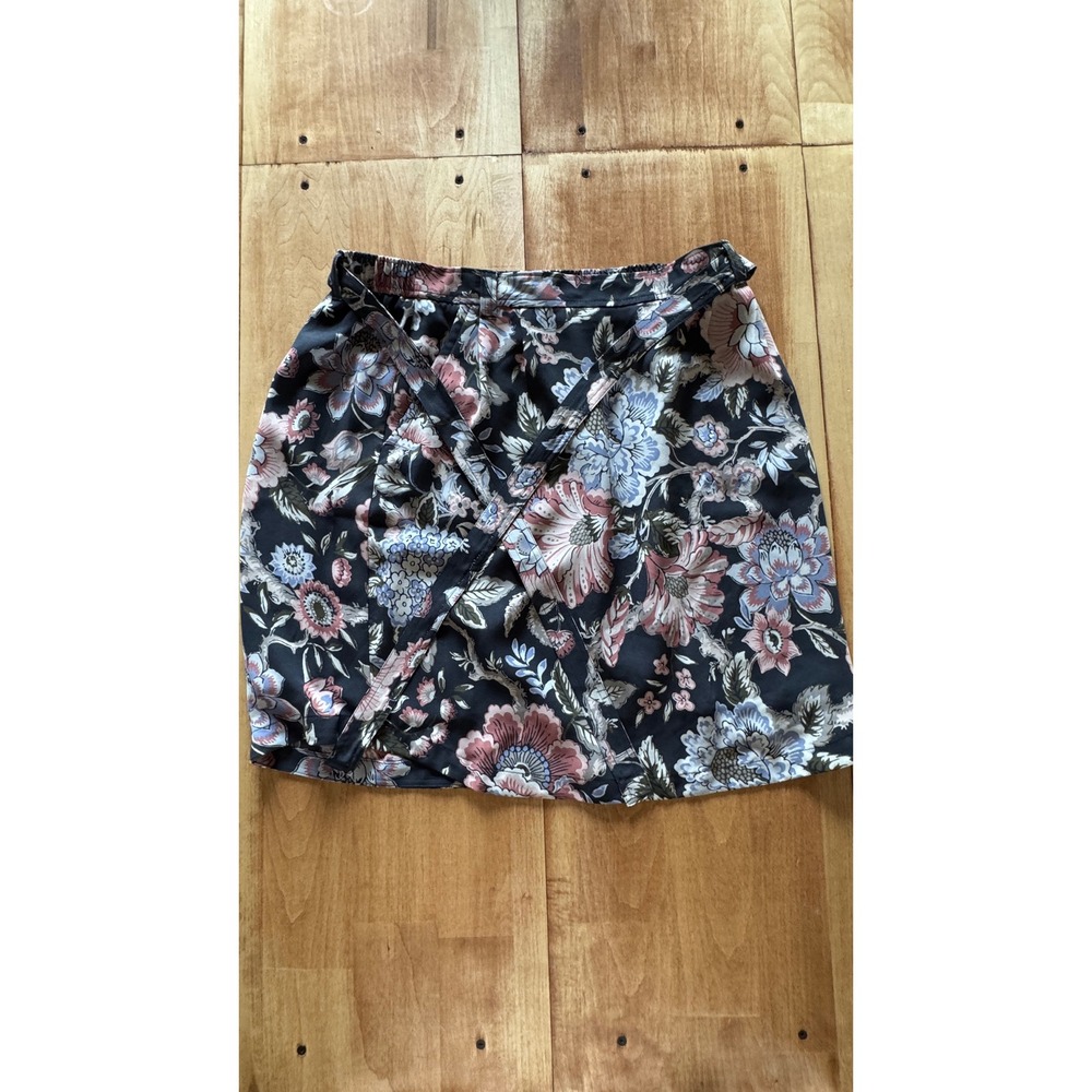 Loft‎ Outlet Floral Faux Wrap Mini Skirt Navy Pink Size M New With Tags